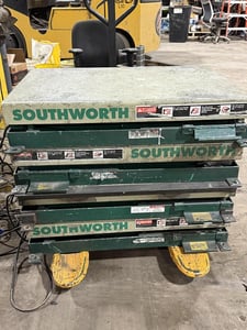 2500 lb. Southworth #Backsaver, Hydraulic Lift Table, 30.75" raised height, 35" x 23" table (3 available)