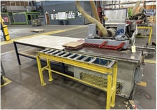 Deihl #ESL-25, straight line rip saw, 16" blade, 1800 RPM, 1.5 HP, 60 FPM, 19" throat, 59" x36" table, 2018
