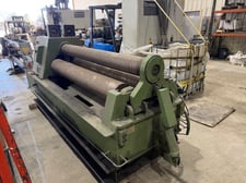 1/4" x 6' Roundo, Hydraulic Pyramid Plate Roll, hydraulic drop end, dial read outs