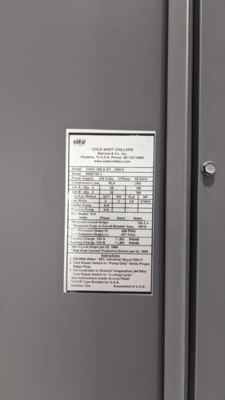 25 Ton, Cold Shot Chillers #CSAC-300-D-ST-_-M20-5, stationary air-cooled water chiller, outdoor rated