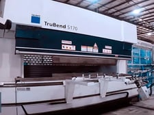 Trumpf #TruBend-5170-Cell-5000, hydraulic press brake, 10.5'OA, 107" between housing, 16" throat, 24" open