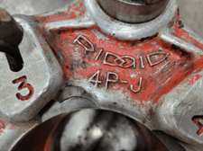 2-1/2" -4" Ridgid #4PJ, Die Head Pipe Threader