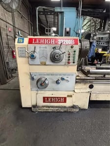 32"/44" x 200" Lehigh #32200B, Heavy-Duty Gap Engine Lathe, 5" Bore, 20 HP, 800 RPM, 22" swing over cross