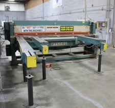10 gauge x 10' Wysong #1010, Power Squaring Shear, 10' overall, 120" blade, 10 HP, 60 SPM