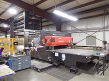 Amada #LC2415-Alpha-4-NT, CNC Laser, 4000 watt, 6-station vacuum sheet loader, Orion inverter chiller, Torit
