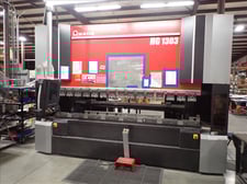 130 Ton, Amada #HG1303, CNC Press Brake, 122" bending length, multi-axis backgauge, (15) quick-connect die