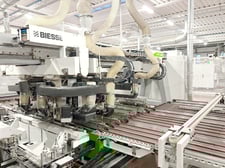 Biesse #FTT-800-R8+RD, Flexible Drilling Routing Dowel Insertion Line, Automatic Thru-Feed