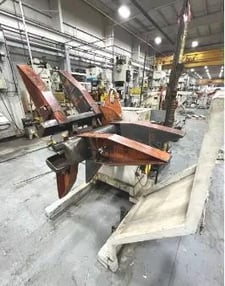 4000 lb. ATL #60, uncoiler, 28" mandrel width, 16"-20" ID, 60" outside dimensions, manual expansion, 6