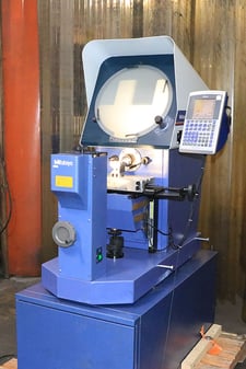 14" Mitutoyo #PH-A14, horizontal bench optical comparator, 8" horizontal travel, 4" vertical travel, QM-DATA