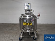 79.3 gallon Precision, Reactor, 316L Stainless Steel, 45/100 psi, 300L, 30" diameter x 20" straight side