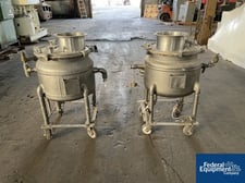 20 gallon Pfaudler, Glass Lined Reactor Body, 25/115 psi, 18" diameter x 15" straight side, flat top, dish