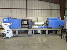 310 Ton, 24.7 oz. JSW #J310ELII, Injection Molding Machine, 22.4" stroke, 37.4" x37.4" platen, 43.3"