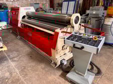 96" x 3/8" Akyapak #AHS-25/10, 4-Roll Plate Bending Rolls, 16 FPM, 10.62" top roll diameter, 9.84" pinch roll