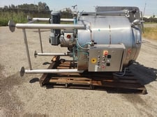 160 gallon DC Norris #DA-Cooler, Glycol-Jacketed Cooling Kettle, 42" diameter x 99" overall height, 20" legs