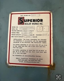 500 HP Superior, wet back, cleaned, painted, test fired, warranty & guarantee, 2007, ready to ship