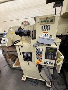 32" x .125" Minster #MEF5-32S, servo feeder, 2-rolls, 5.39" roll diameter, Indramat CTA 4 drive & Control, new
