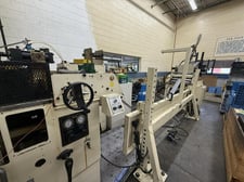 26" x .09" Minster #MEF4-26S, servo coil feed line, feeder, threading table, 7-roll straightener, uncoiler