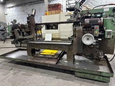 6.25" x 75" Hey #3, double end facing & centering machine, 15 HP, automatic work cycling controls, quick