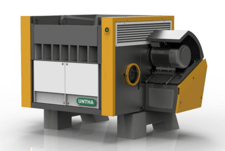 Untha #QR1700, industrial shingle shaft shredding line, cooling system, hydraulic flap, 2019