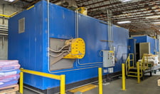 72" width x 84" H x 241" L Lewco #NS-EWR06FD-72-240-84, industrial gas walk-in oven, 650&deg;F, 840 cu.ft.