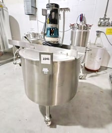 80 gallon Lee #80D5T, Double Motion Jacketed Mix Kettle w/ Scrape Agitation, Stainless Steel, 90 psi @ 332&deg;F