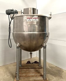 350 gallon Groen #INA/2-350, Double Motion Jacketed Mix Kettle w/ Scrape Agitation, Stainless Steel, 100 psi