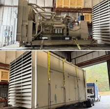 500 KW Cummins #GTA28, Enclosed Natural Gas Generator Set 480 Volts