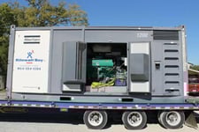 1000 KW Atlas Copco #QAC1200, Containerized Rental Type Generator on Trailer