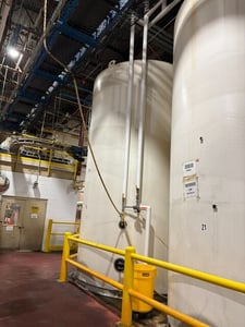 DCI, 10000 gallon 304 Stainless Steel refrigerated silo tank, horizontal agitator