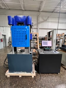 Frank Bacon #FB-1000H, extra height hydraulic tensile & compression testing machine, 225K (1000kN), new