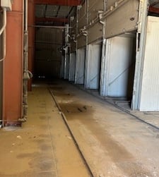 Kiln, 6 kiln bays, 15 racks per bay