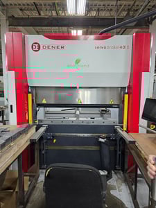 44 Ton, Dener #DDM-40-15, servo electric press brake, 5' overall, 70.5" between housing, 11.81" stroke, 23.2"