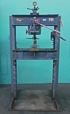 50 Ton Dake #50H, Hydraulic H-Frame Shop Press, 32-3/4" between housing, 4" ram travel, 7" stroke