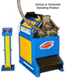 2-1/2" x 2-1/2" x 1/4" Ercolina #CE50H3, angle roll, 50mm diameter, 10 ton, 9 RPM, w/ tooling