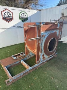 Chicago, Crocker-Wheeler Top Horizontal Fan, 20-1/2" inner diameter, 35" outer diameter, 24" round discharge