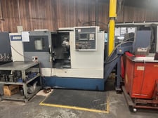 Mori Seiki #F-L2, CNC Lathe, 10.2" diameter x 20.9" L, 24.6" centers, 20.5" swing, 13.8" swing over cross