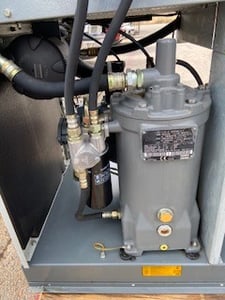 101 cfm, 125 psi, Atlas Copco #GA18P, rotary screw air compressor, 25 HP
