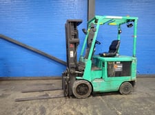 5000 lb. Mitsubishi #2FBG25, Electric Forklift, 4" x 48" Forks, 188" Lift height