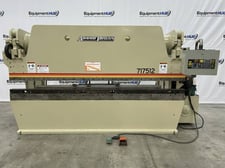 175 Ton, Accurpress #717512, CNC press brake, 12' overall, 124" between housing, 8" stroke, 10" throat, 1997