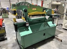 Piranha #P4-90, ironworker, 90 ton, 10" throat, 10 HP, rebuilt main hydraulic cylinder, new notcher blade