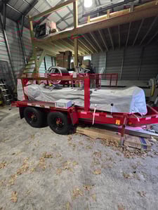 Englert #MetalMan, multi-panel mobile rollformer, 16 hydraulically powered chain driven cast polyurethane