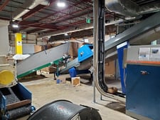 Erema #1310TVE-Plus, Film Recycling Line, 650-850 kg/hr., 62" x 79" throat openng, 150 HP belt drive, 10 HP