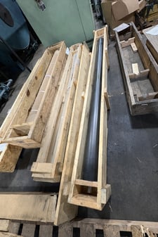 116" Lower Steel Roller, 7" diameter, Chrome Plated, 2" Shaft/Journal Dia