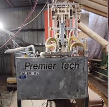 Premier Tech #600, 4-Station Vertical Compression Baler, 69" x 78" holding bin, 11" x 17" finished bag size