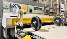 52" Costa #75-CCTT, Top & Bottom Wide Belt Sander, 80-CCTT-1350 top head machine, 53" x 103" abrasive belt