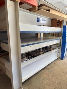 Orma Machine #NPC-Digit-6-100AF-BO, Hydraulic Hot Platen Press, 120 ton, 98" x 51" platen, 15-3/4" single