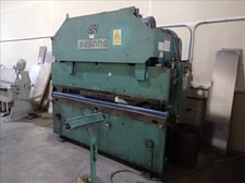 65 Ton, Piranha #6508, hydraulic press brake, 8' overall, back gauge, controls, serial #1174