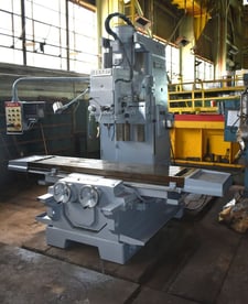 Sharp #KMA-3, heavy duty bed type vertical mill, 20" x87" table, Newall DP 1200 3-Axis digital read out