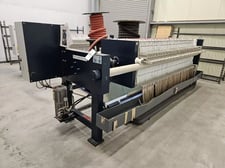 31.5" Simex GMBH #SPK80-45/50, hydraulic filter press, (48) 800mm x 800mm plates, 2017