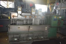 Jensen #7495, rotary drum, Stainless steel, thru feed parts washer, 3 tanks, dryer, electric heat, 1981